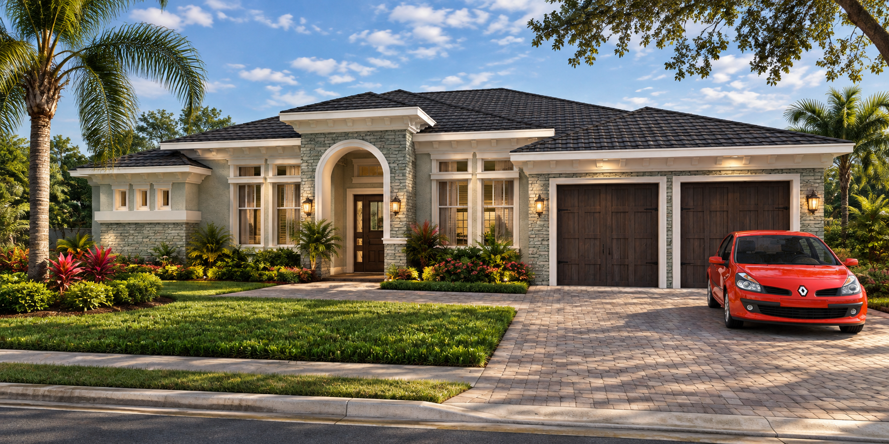 Custom home exterior